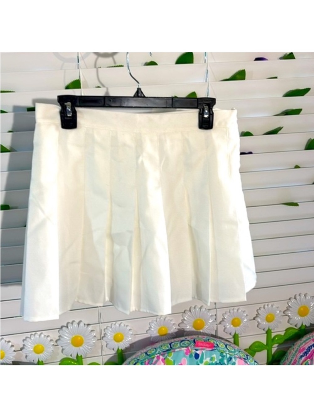 Women’s White Pleated Tennis Skort